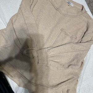 Umgee Cream Textured Knit Top